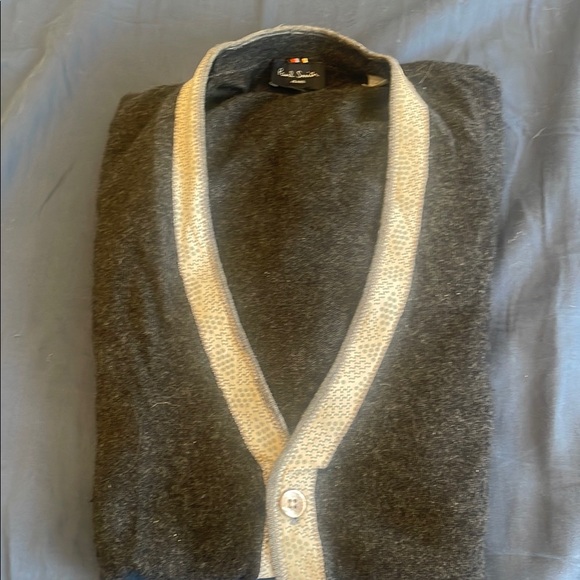 Paul Smith Charcoal and Light Gray Cardigan - Picture 1 of 8